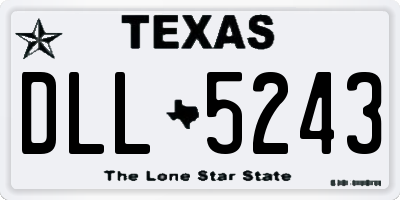 TX license plate DLL5243