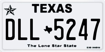 TX license plate DLL5247
