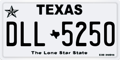 TX license plate DLL5250