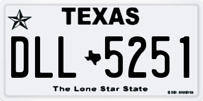 TX license plate DLL5251