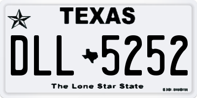 TX license plate DLL5252