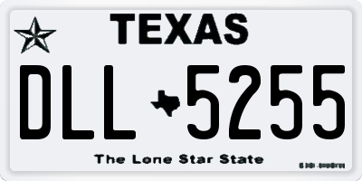 TX license plate DLL5255