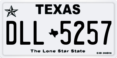 TX license plate DLL5257