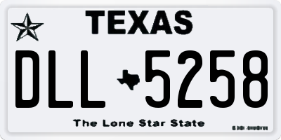 TX license plate DLL5258
