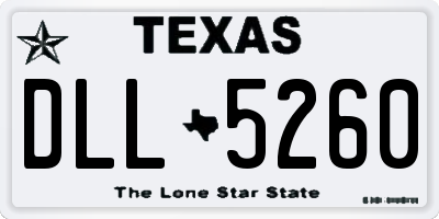 TX license plate DLL5260