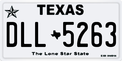 TX license plate DLL5263