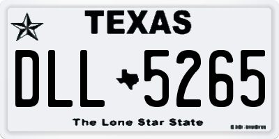 TX license plate DLL5265