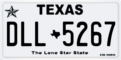 TX license plate DLL5267