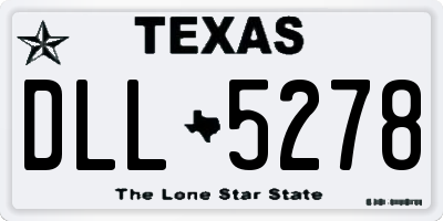 TX license plate DLL5278