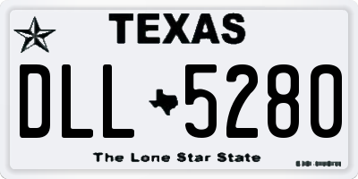 TX license plate DLL5280