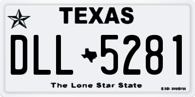 TX license plate DLL5281