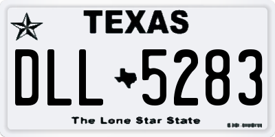 TX license plate DLL5283