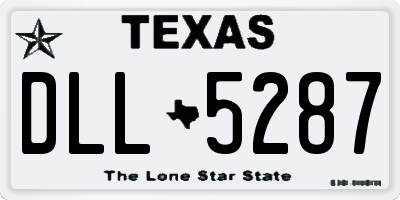 TX license plate DLL5287