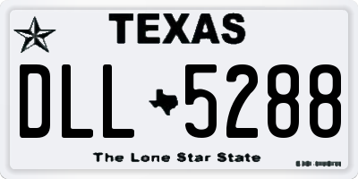 TX license plate DLL5288