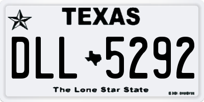 TX license plate DLL5292