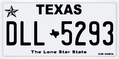 TX license plate DLL5293