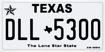 TX license plate DLL5300