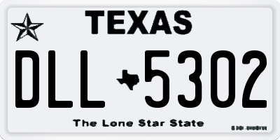 TX license plate DLL5302