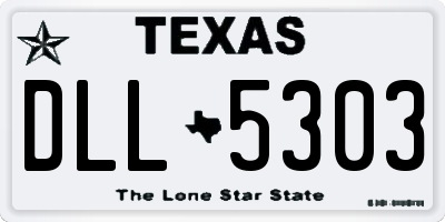 TX license plate DLL5303