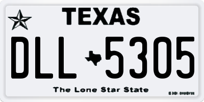 TX license plate DLL5305