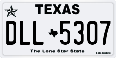 TX license plate DLL5307