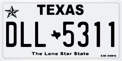 TX license plate DLL5311
