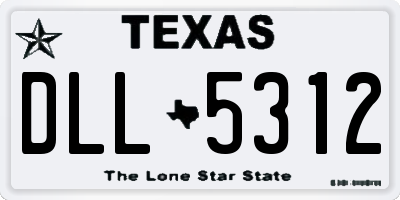 TX license plate DLL5312