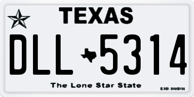 TX license plate DLL5314