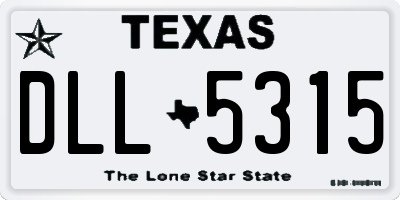 TX license plate DLL5315