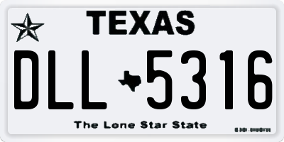 TX license plate DLL5316