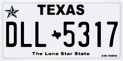 TX license plate DLL5317