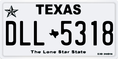 TX license plate DLL5318