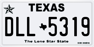 TX license plate DLL5319