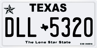 TX license plate DLL5320