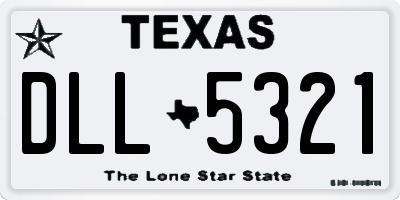 TX license plate DLL5321
