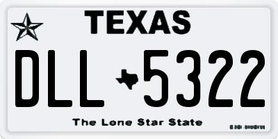 TX license plate DLL5322