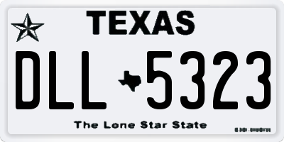 TX license plate DLL5323