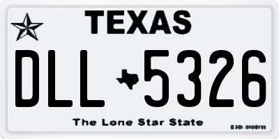 TX license plate DLL5326