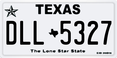 TX license plate DLL5327