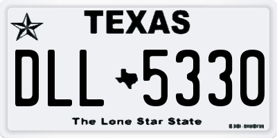 TX license plate DLL5330