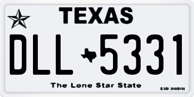 TX license plate DLL5331