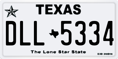 TX license plate DLL5334