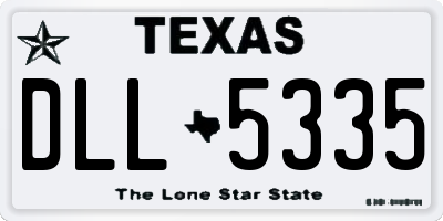 TX license plate DLL5335