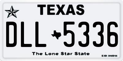 TX license plate DLL5336