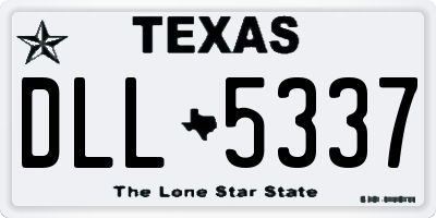 TX license plate DLL5337