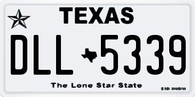 TX license plate DLL5339