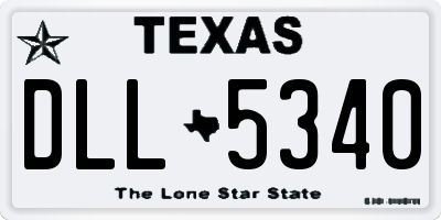 TX license plate DLL5340