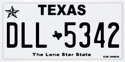 TX license plate DLL5342