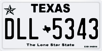 TX license plate DLL5343