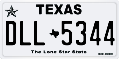 TX license plate DLL5344